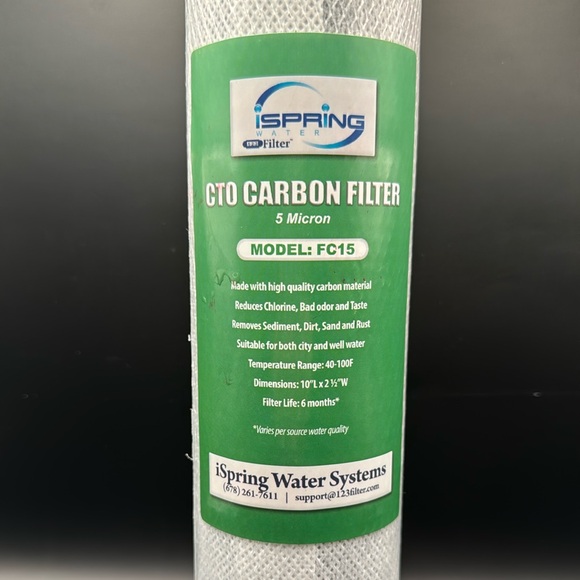 NWT iSpring™️ White CTO Carbon Filter Model: FC15 - Picture 2 of 2